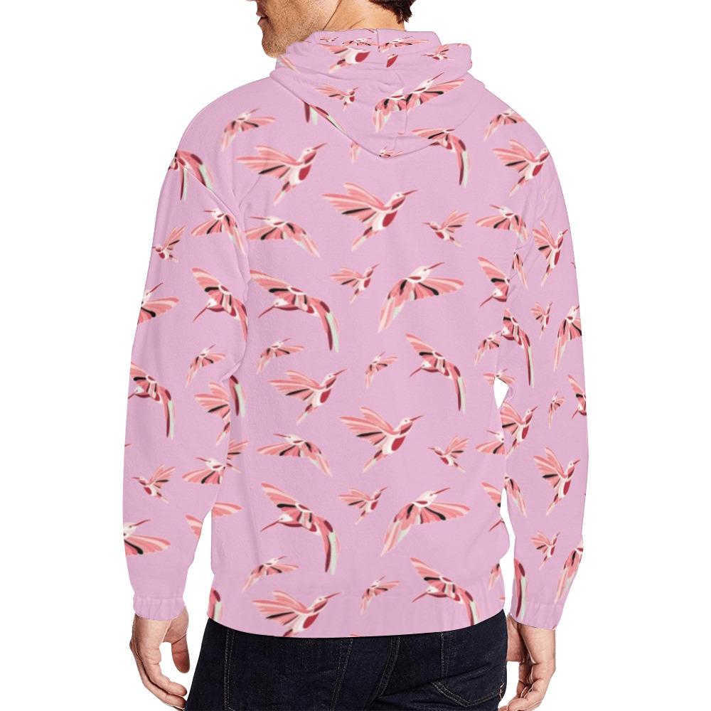 Mens pink sale zip hoodie