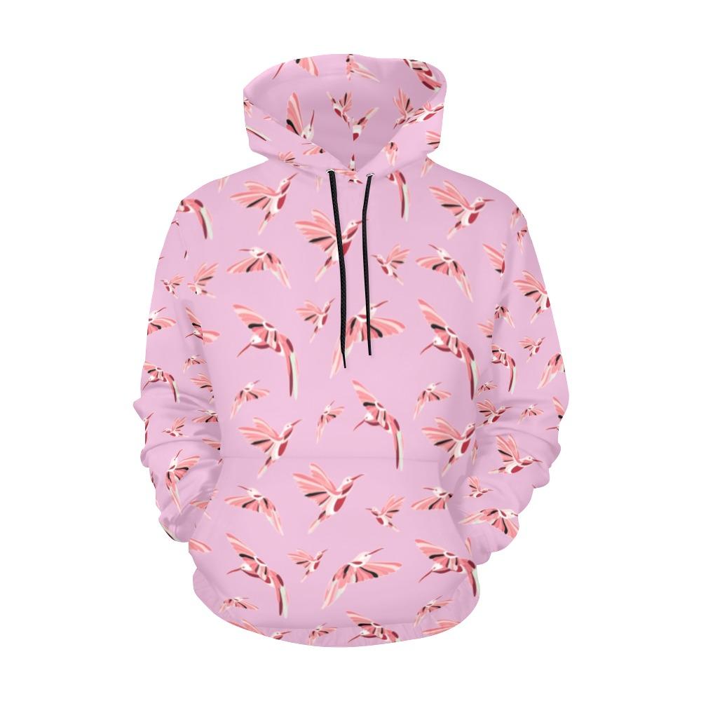 Strawberry Pink All Over Print Hoodie for Women (USA Size) (Model H13) All Over Print Hoodie for Women (H13) e-joyer 