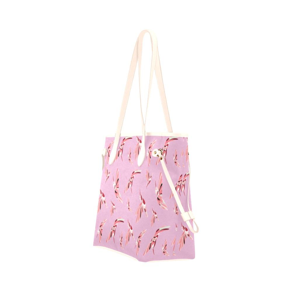 Strawberry Pink Clover Canvas Tote Bag (Model 1661) Clover Canvas Tote Bag (1661) e-joyer 