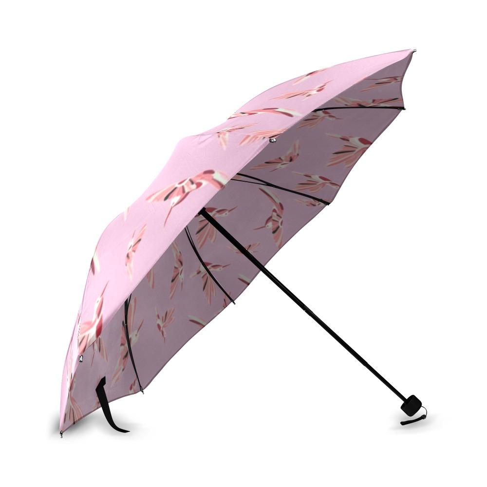 Strawberry Pink Foldable Umbrella (Model U01) Foldable Umbrella e-joyer 