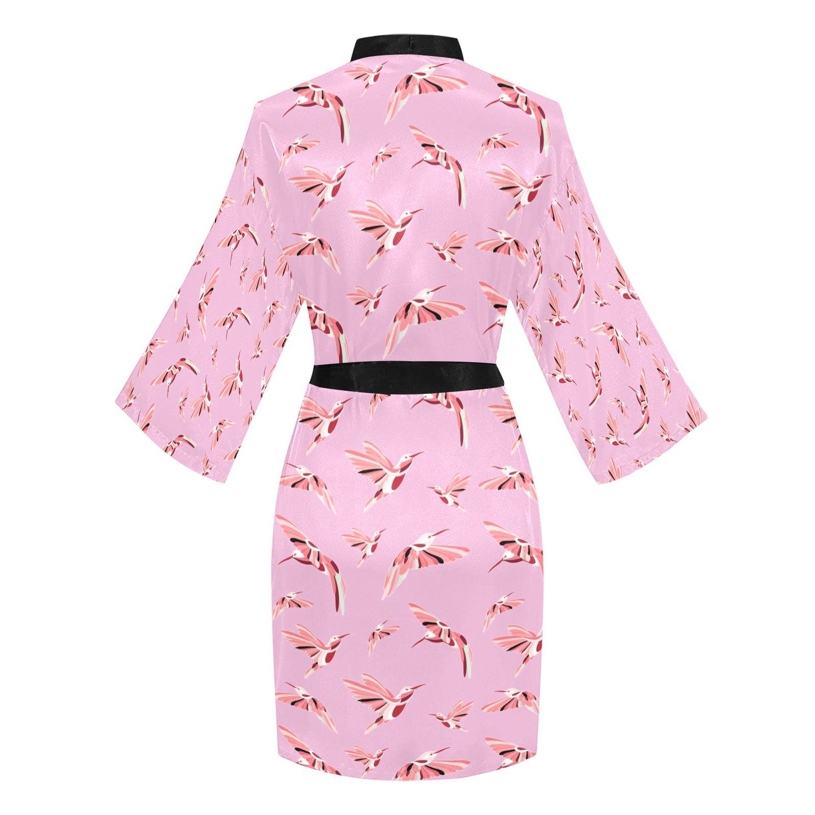 Strawberry Pink Long Sleeve Kimono Robe Long Sleeve Kimono Robe e-joyer 
