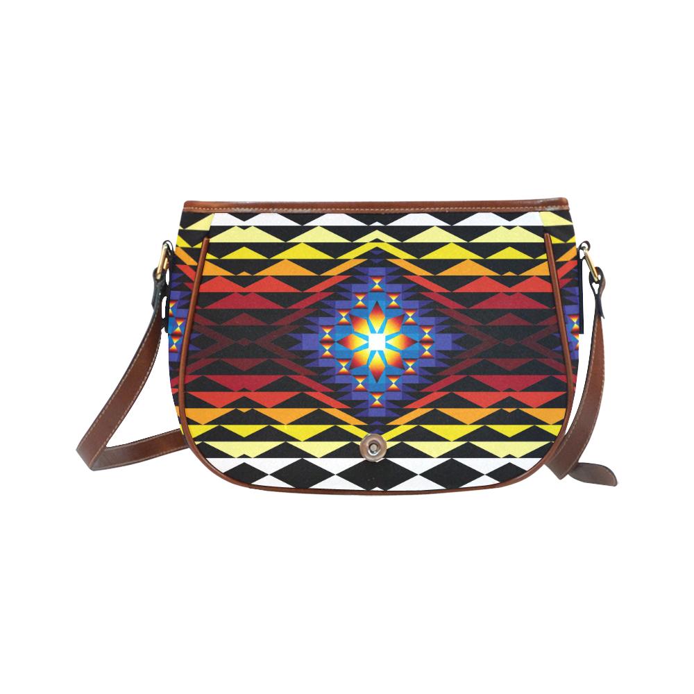 Sunset Blanket Saddle Bag/Small (Model 1649) Full Customization Saddle Bag/Small (Full Customization) e-joyer 