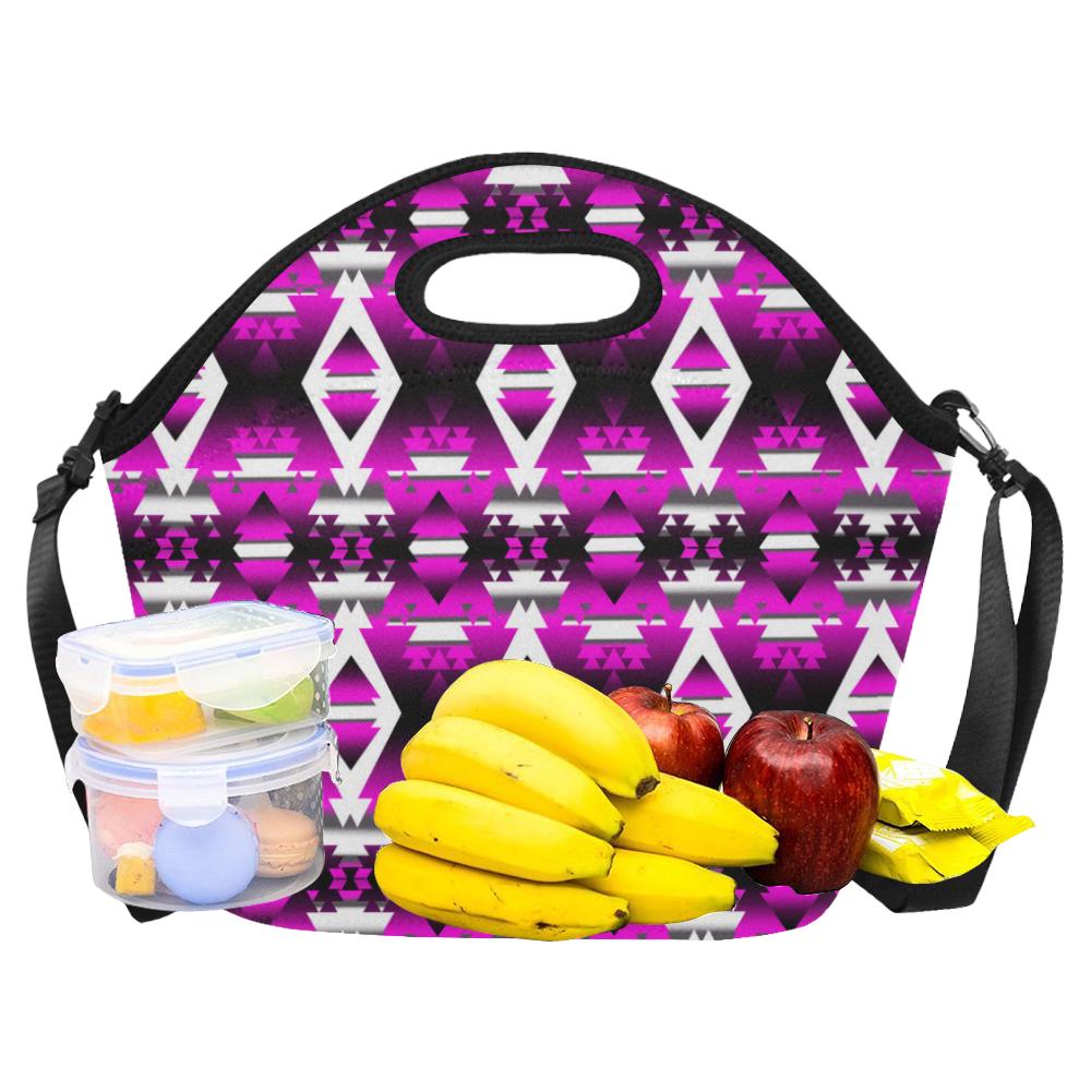 Sunset Winter Camp Large Insulated Neoprene Lunch Bag That Replaces Your Purse (Model 1669) Neoprene Lunch Bag/Large (1669) e-joyer 