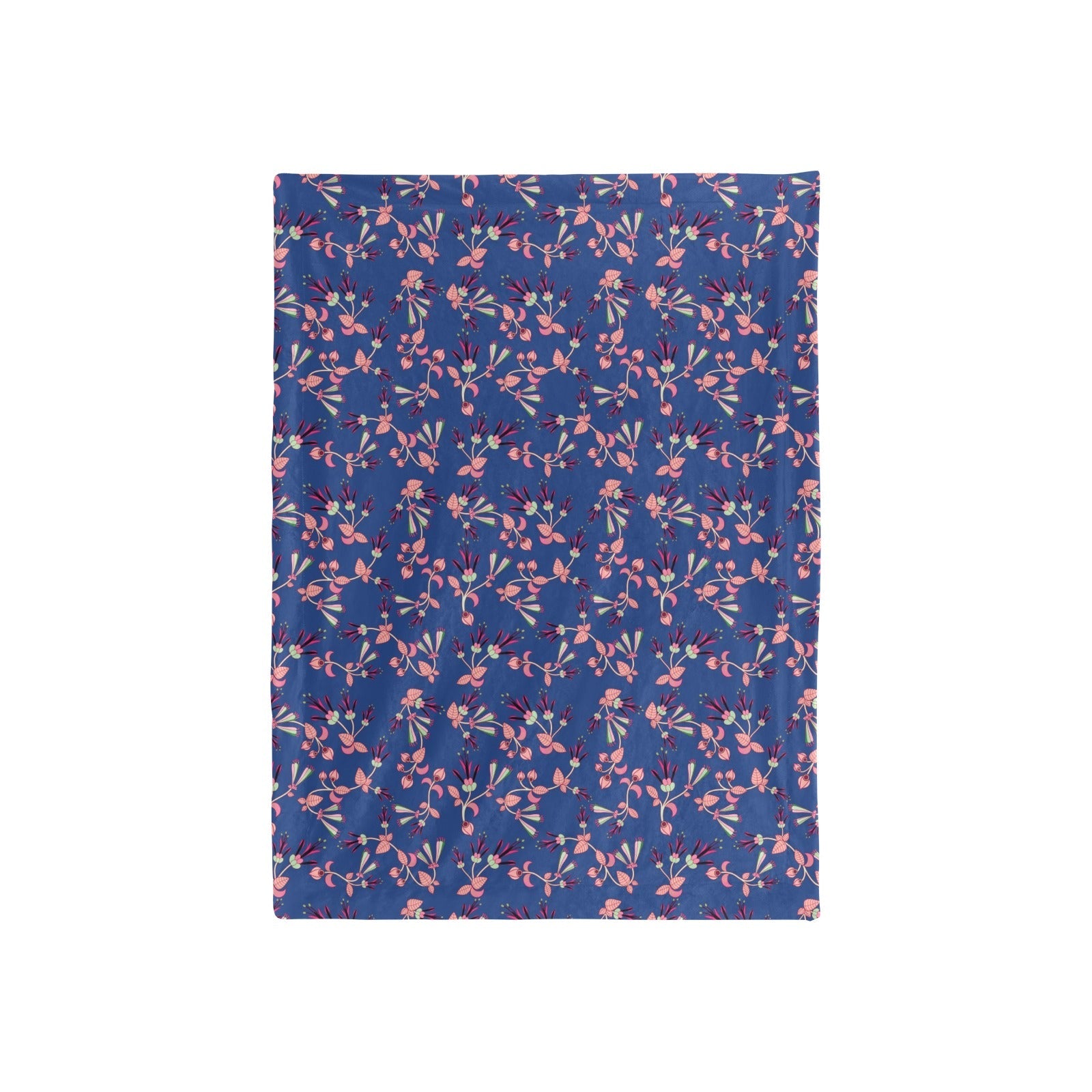 Swift Floral Peach Blue Baby Blanket 40"x50" Baby Blanket 40"x50" e-joyer 