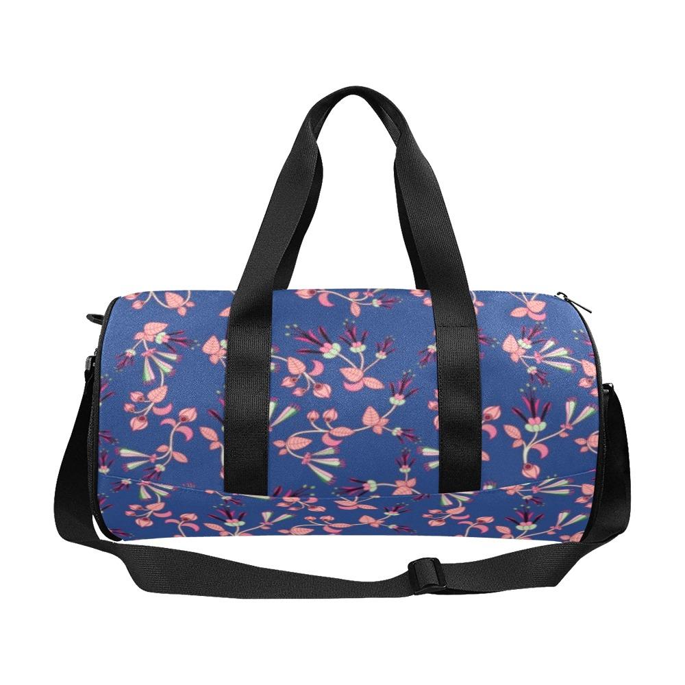 Swift Floral Peach Blue Duffle Bag (Model 1679) Duffle Bag (1679) e-joyer 