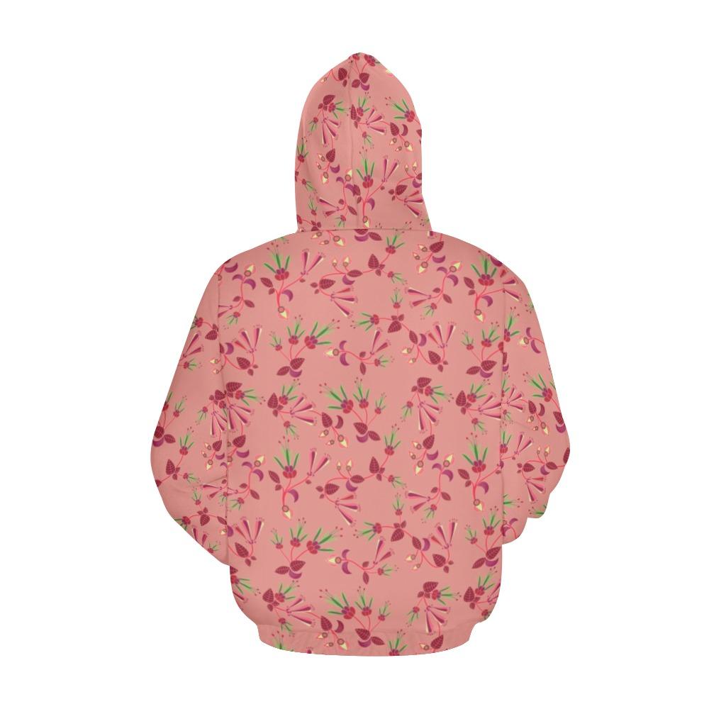 Swift Floral Peach Rouge Remix All Over Print Hoodie for Women (USA Size) (Model H13) All Over Print Hoodie for Women (H13) e-joyer 
