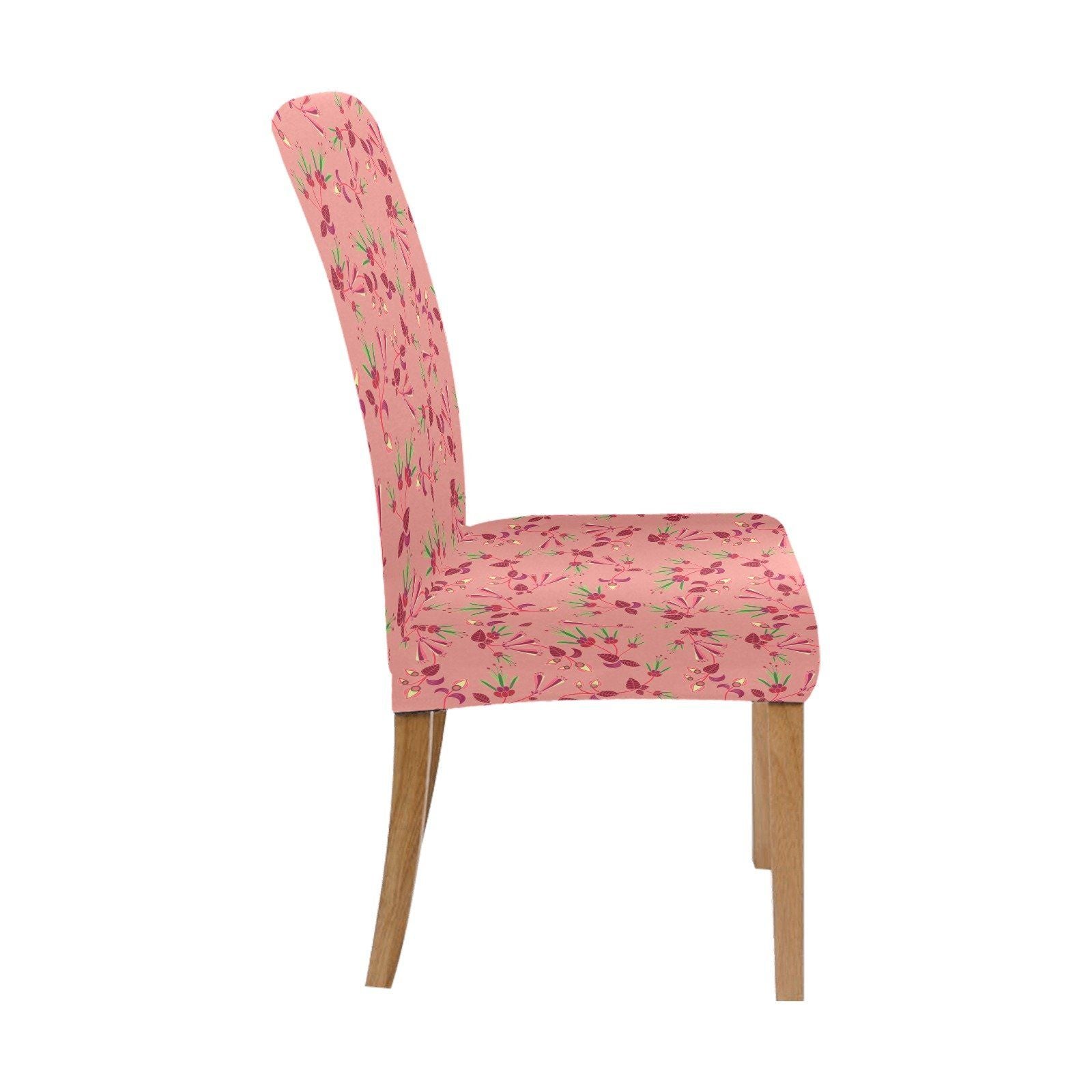 Swift Floral Peach Rouge Remix Chair Cover (Pack of 6) Chair Cover (Pack of 6) e-joyer 