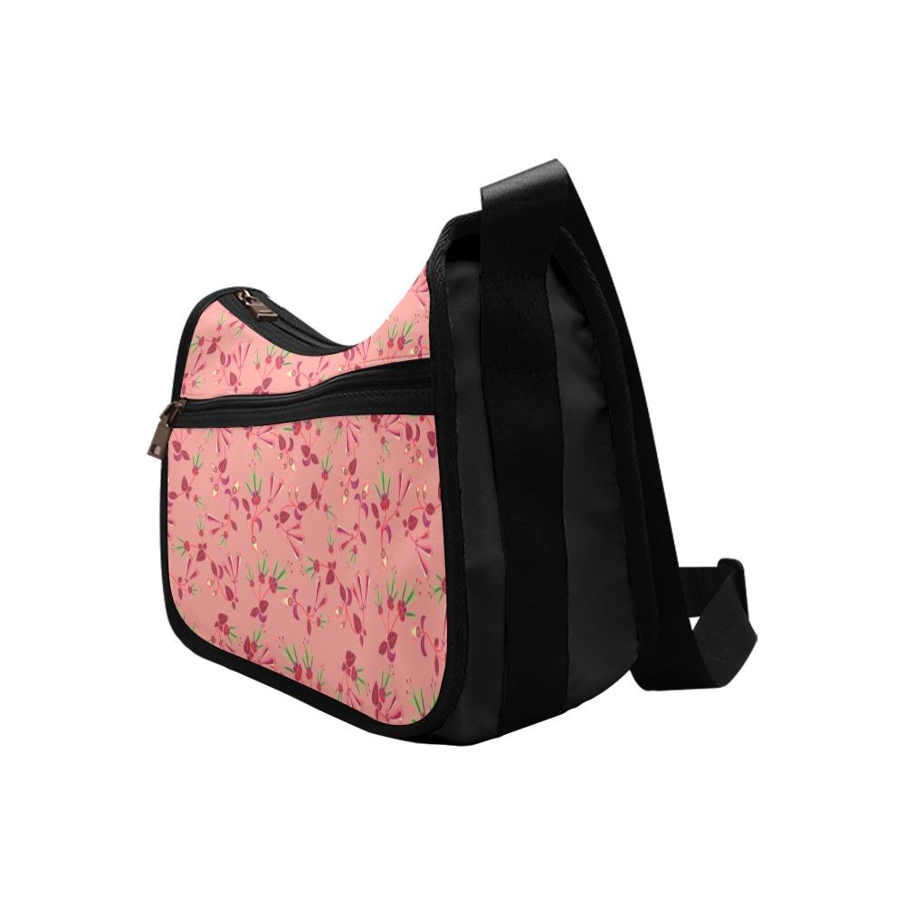 Swift Floral Peach Rouge Remix Crossbody Bags (Model 1616) Crossbody Bags (1616) e-joyer 