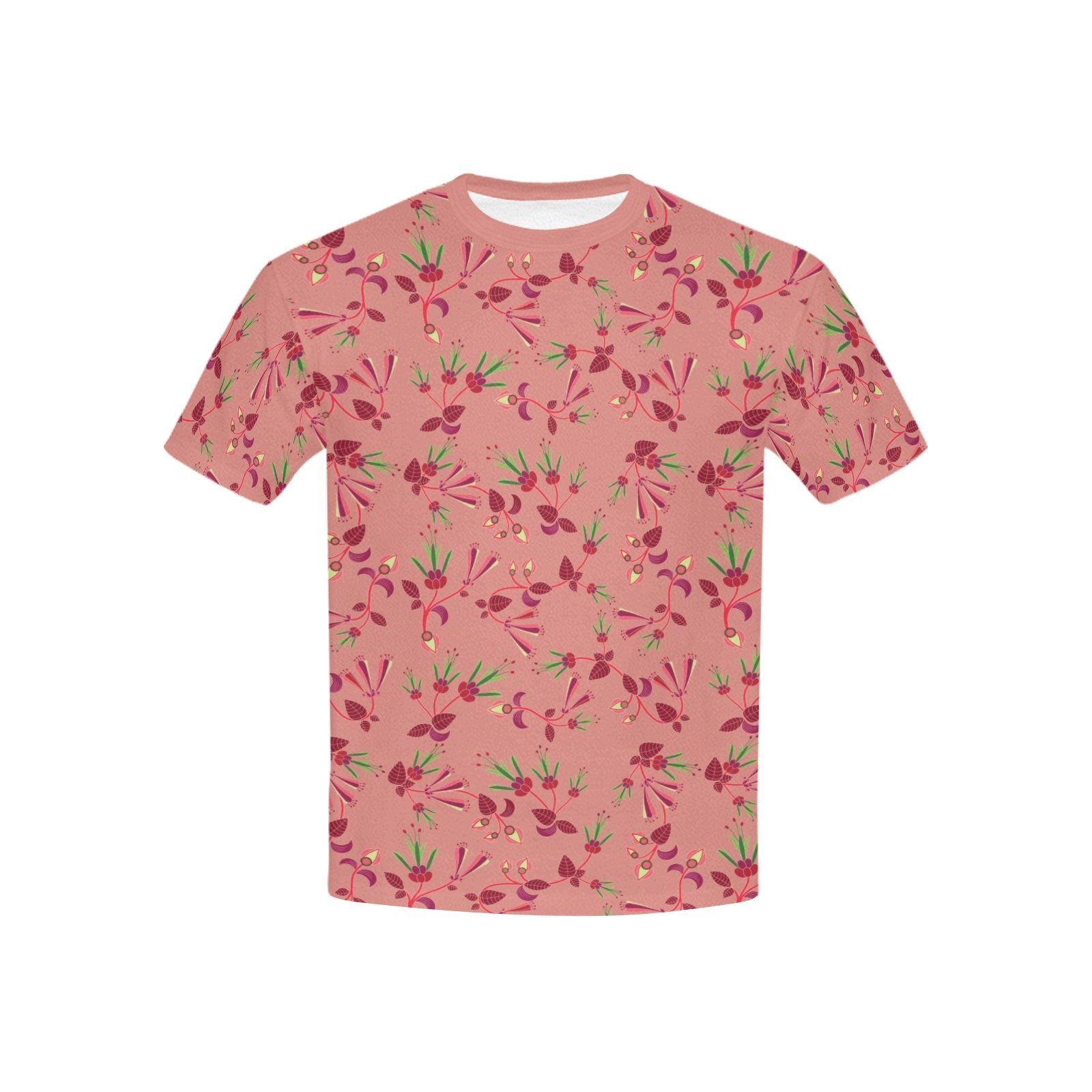 Swift Floral Peach Rouge Remix Kids' All Over Print T-shirt (USA Size) (Model T40) All Over Print T-shirt for Kid (T40) e-joyer 