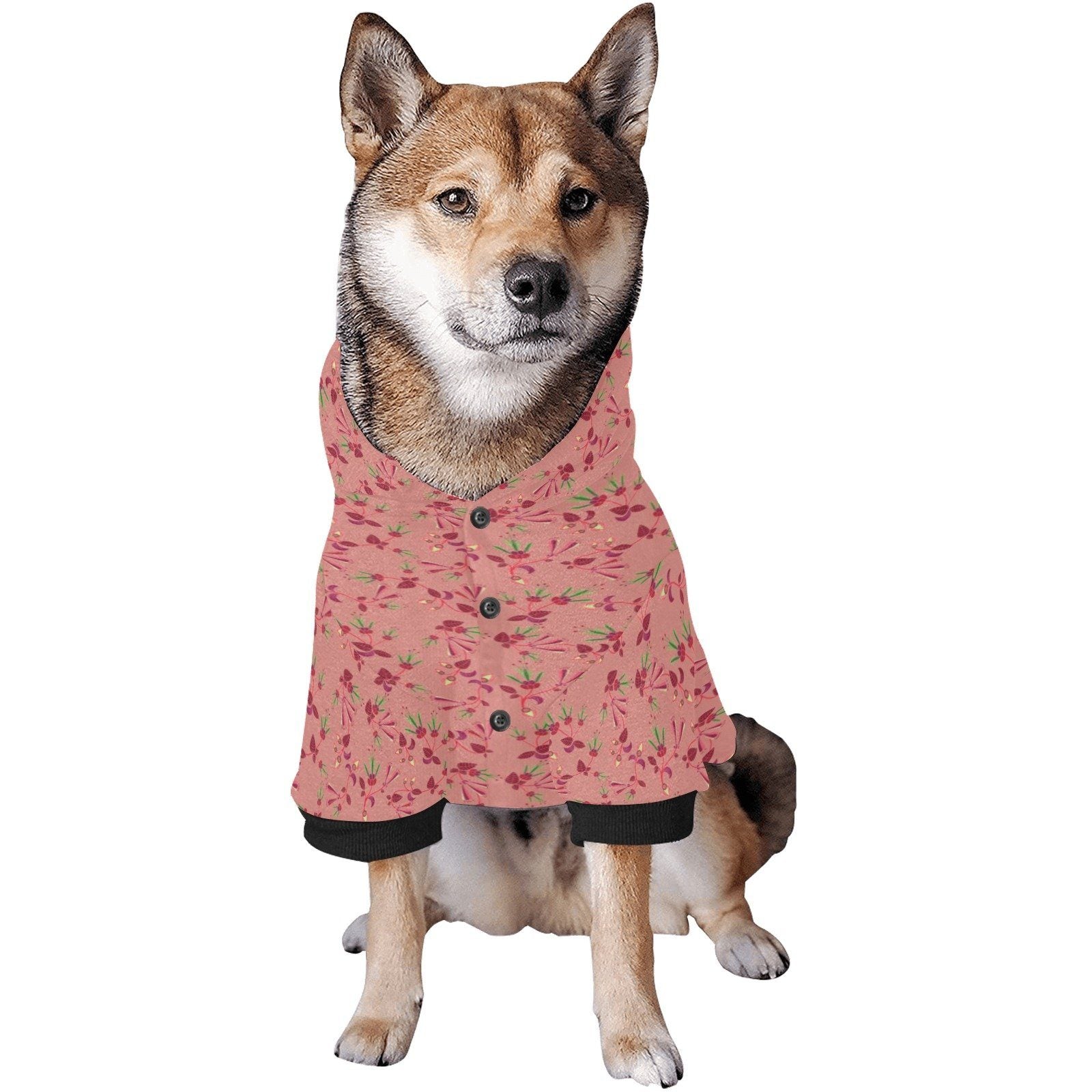 Swift Floral Peach Rouge Remix Pet Dog Hoodie Pet Dog Hoodie e-joyer 
