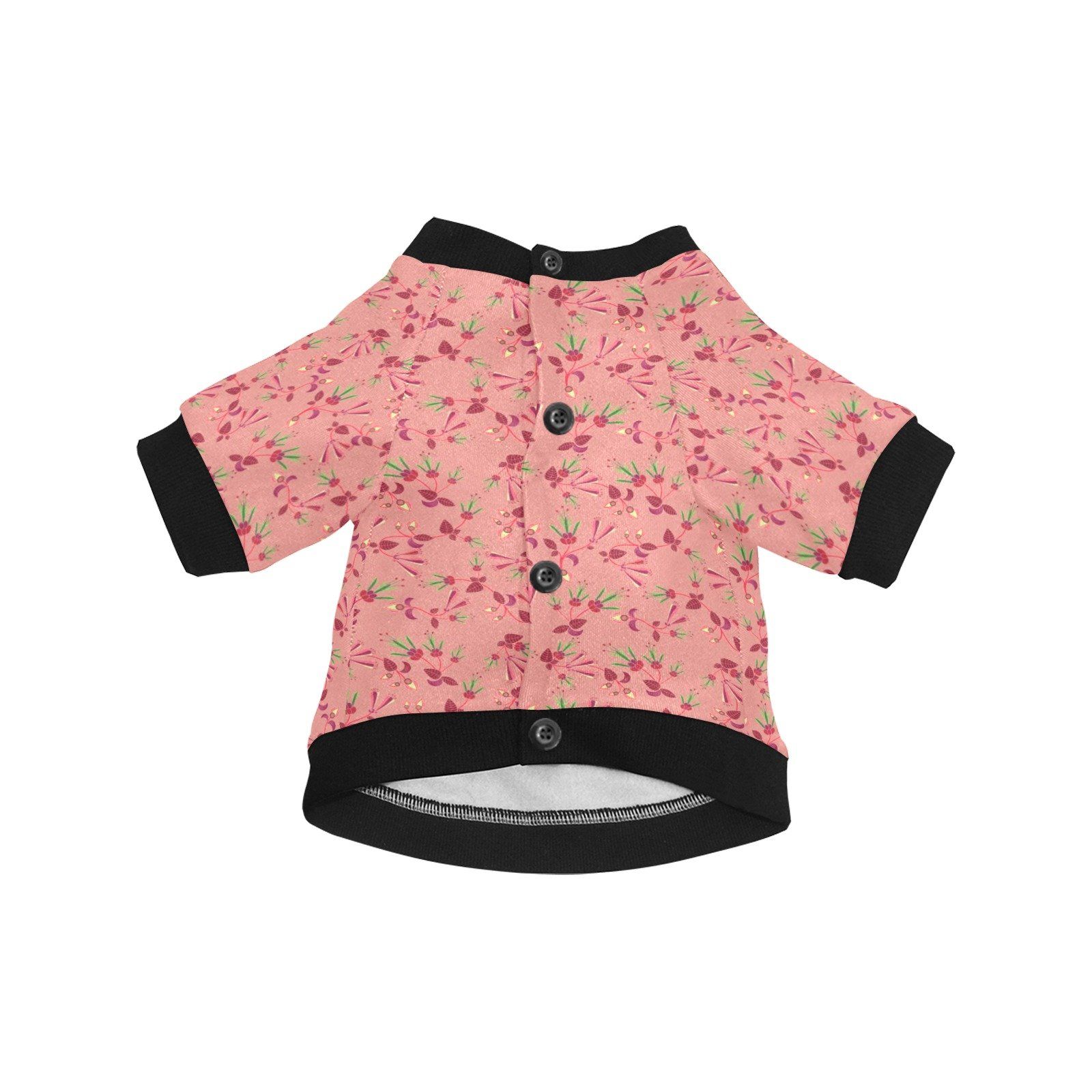Swift Floral Peach Rouge Remix Pet Dog Round Neck Shirt Pet Dog Round Neck Shirt e-joyer 