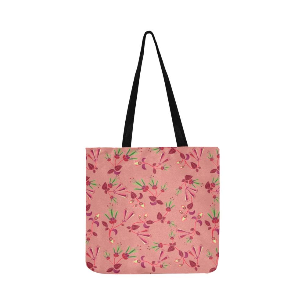 Swift Floral Peach Rouge Remix Reusable Shopping Bag Model 1660 (Two sides) Shopping Tote Bag (1660) e-joyer 