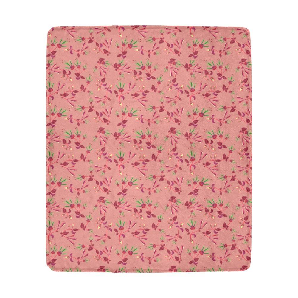 Swift Floral Peach Rouge Remix Ultra-Soft Micro Fleece Blanket 50"x60" Ultra-Soft Blanket 50''x60'' e-joyer 