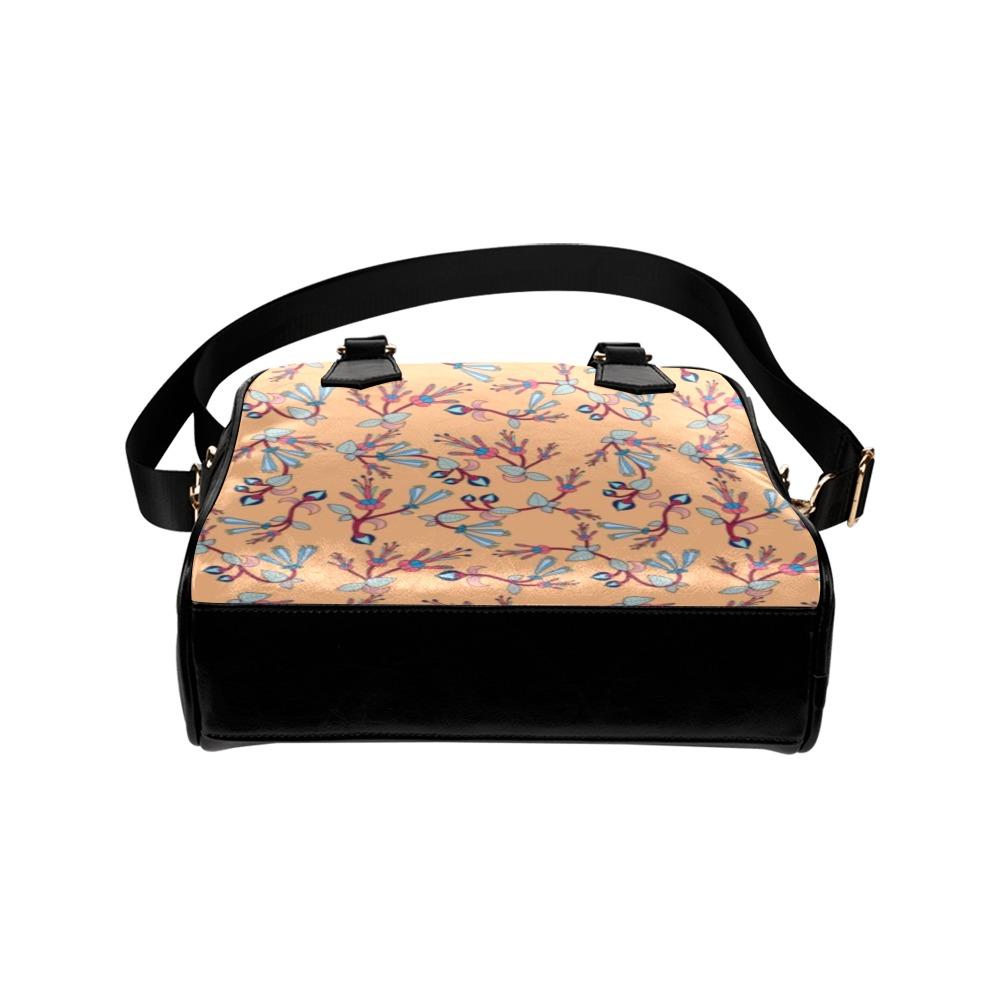 Swift Floral Peach Shoulder Handbag (Model 1634) Shoulder Handbags (1634) e-joyer 