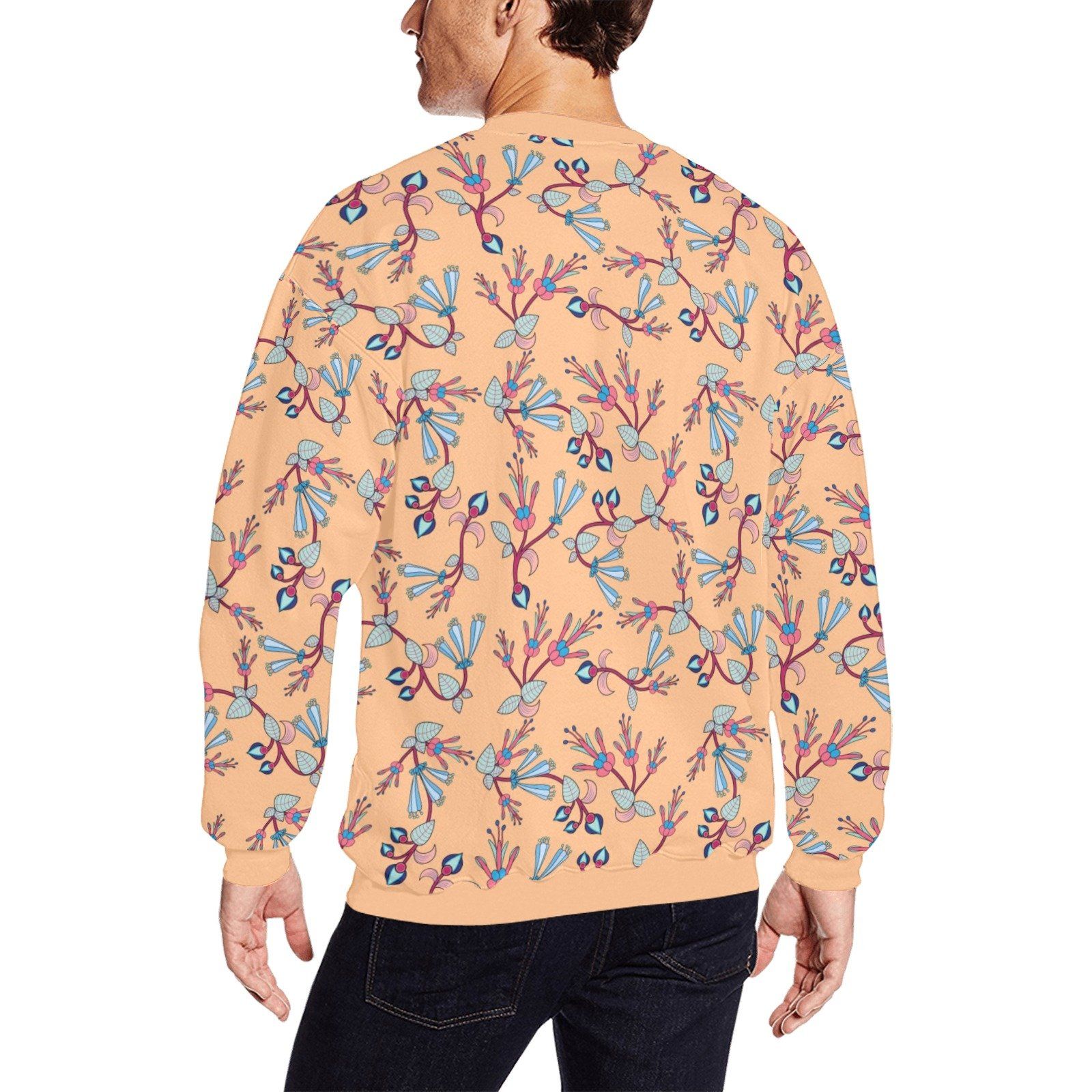Swift Floral Peache All Over Print Crewneck Sweatshirt for Men (Model H18) shirt e-joyer 
