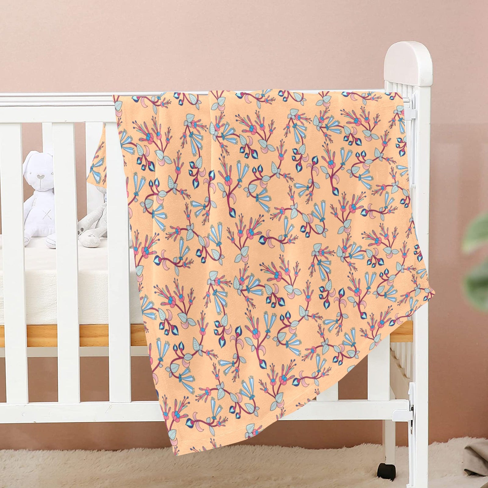 Swift Floral Peache Baby Blanket 40"x50" Baby Blanket 40"x50" e-joyer 