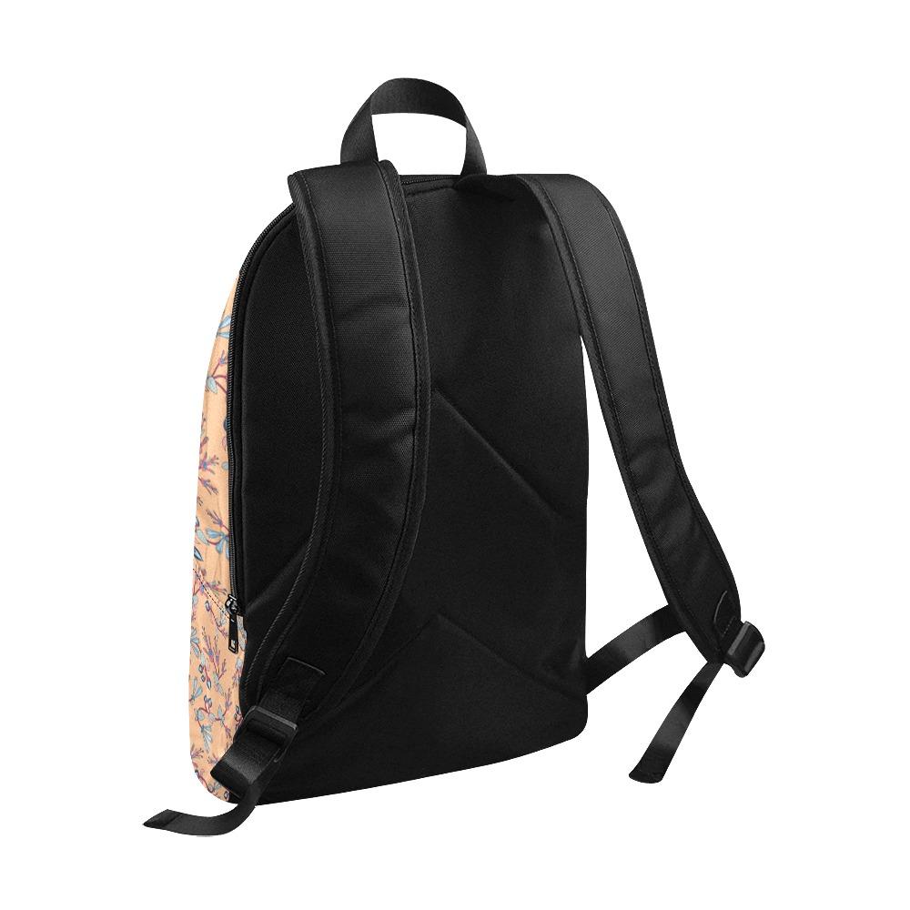 Swift Floral Peache Fabric Backpack for Adult (Model 1659) Casual Backpack for Adult (1659) e-joyer 