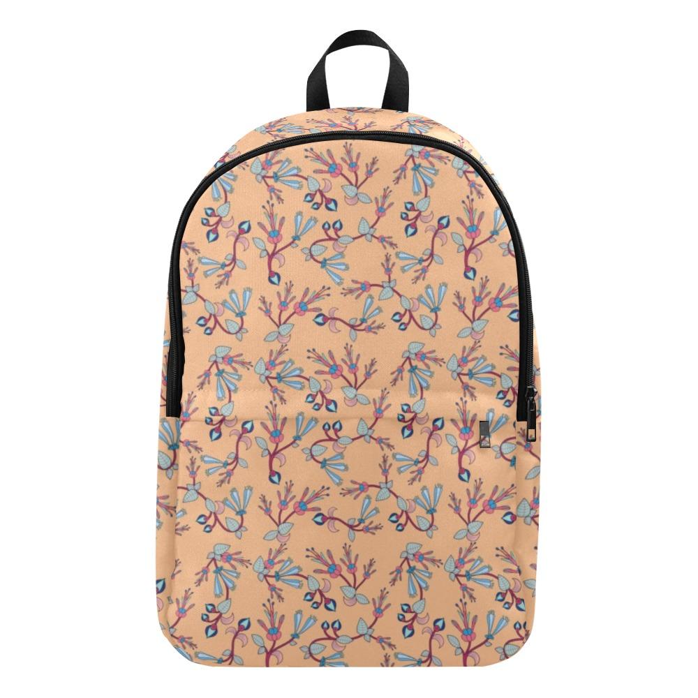 Swift Floral Peache Fabric Backpack for Adult (Model 1659) Casual Backpack for Adult (1659) e-joyer 
