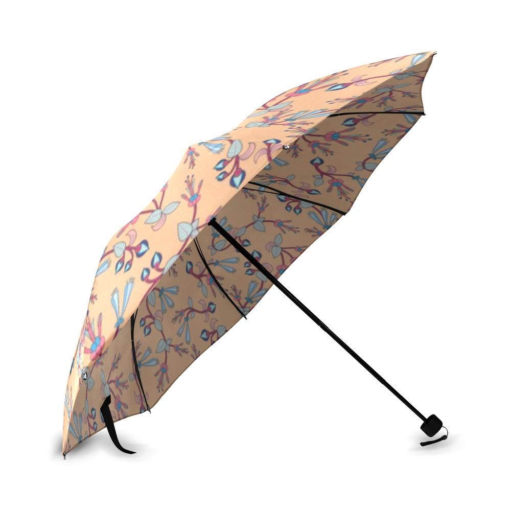 Swift Floral Peache Foldable Umbrella (Model U01) Foldable Umbrella e-joyer 