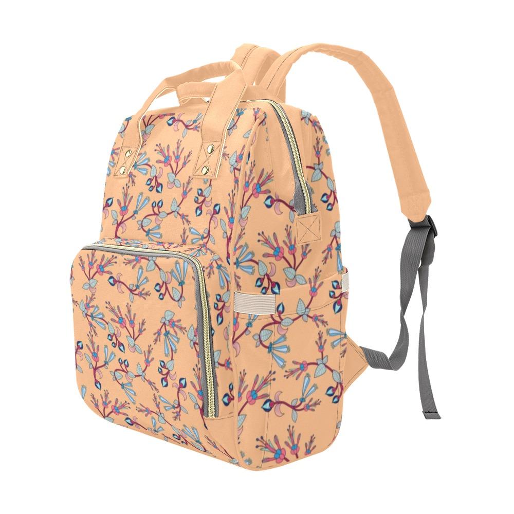 Swift Floral Peache Multi-Function Diaper Backpack/Diaper Bag (Model 1688) bag e-joyer 