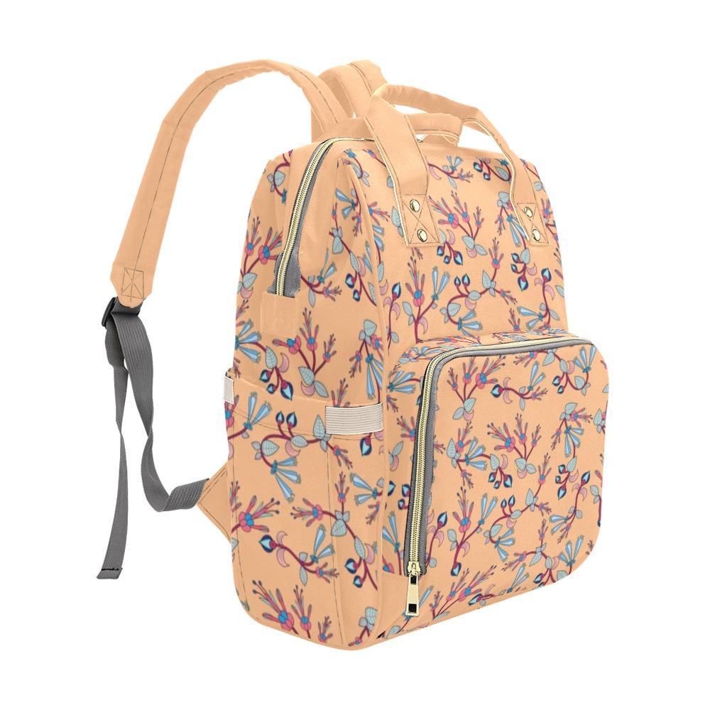 Swift Floral Peache Multi-Function Diaper Backpack/Diaper Bag (Model 1688) bag e-joyer 