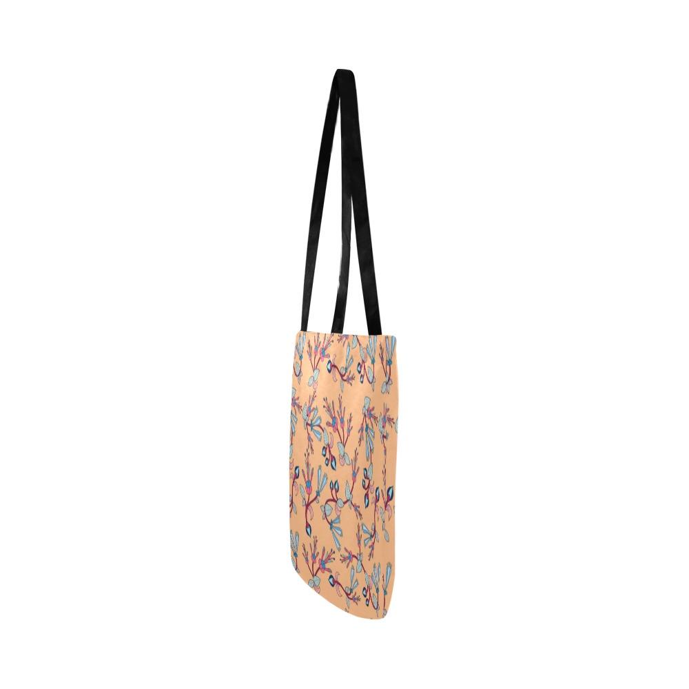 Swift Floral Peache Reusable Shopping Bag Model 1660 (Two sides) Shopping Tote Bag (1660) e-joyer 