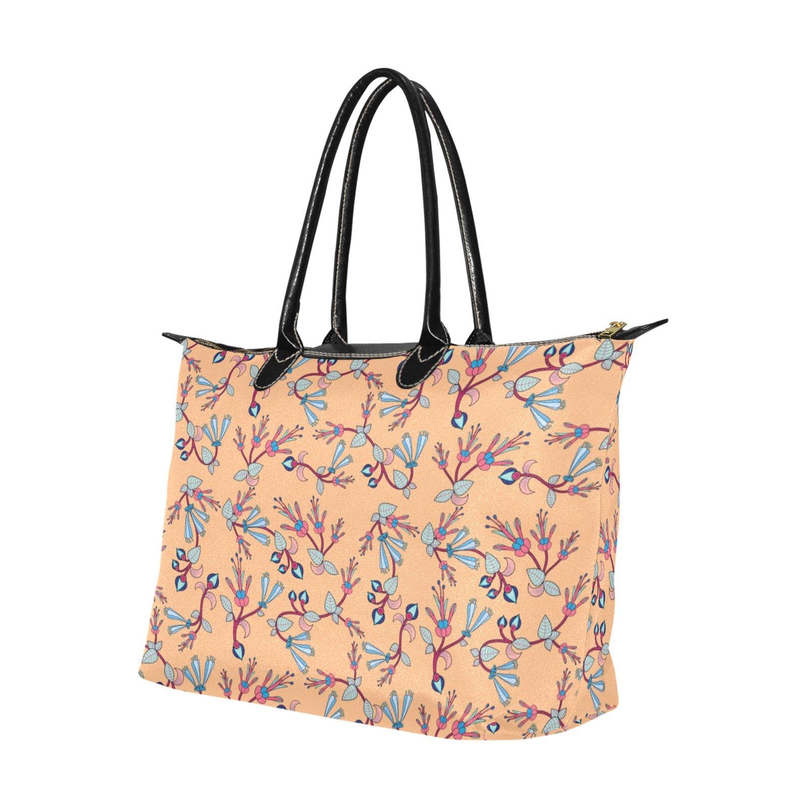 Swift Floral Peache Single-Shoulder Lady Handbag (Model 1714) bag e-joyer 