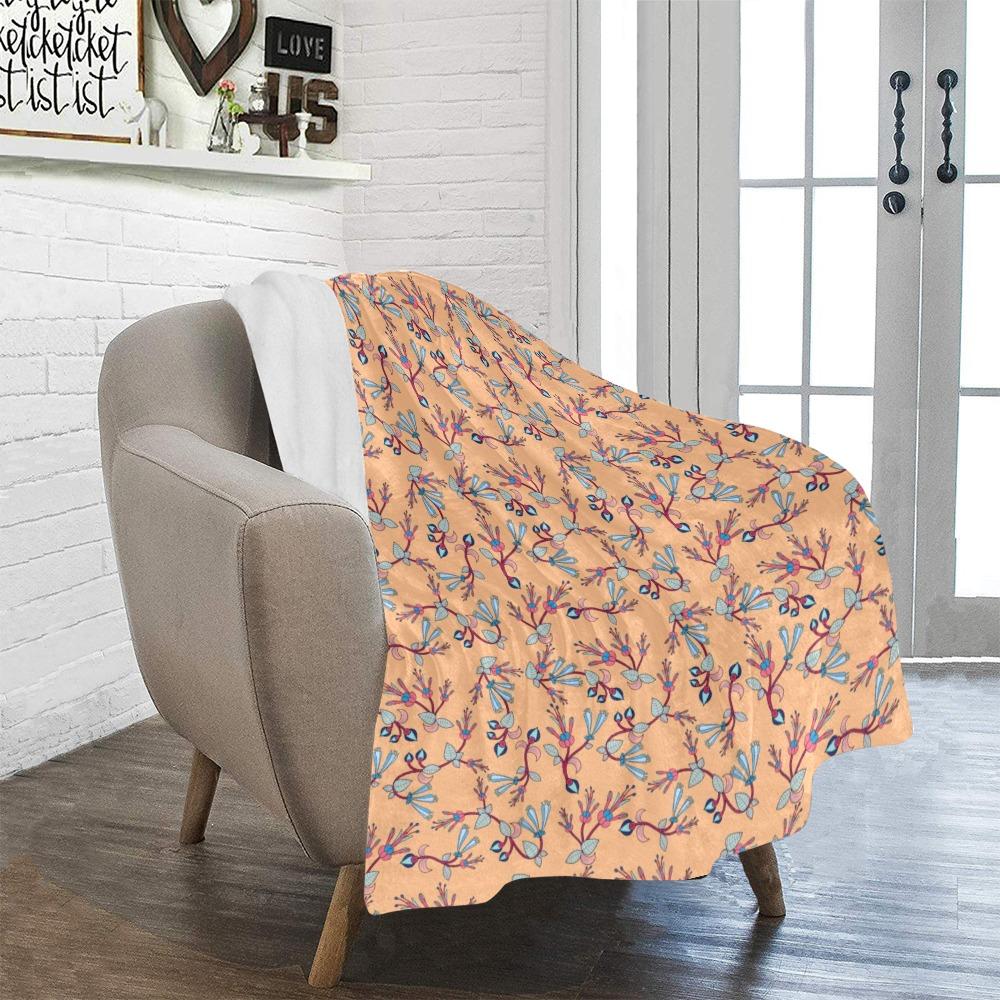 Swift Floral Peache Ultra-Soft Micro Fleece Blanket 40"x50" Ultra-Soft Blanket 40''x50'' e-joyer 