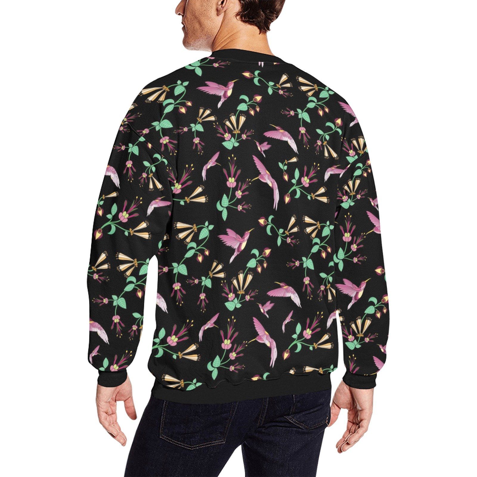 Swift Noir All Over Print Crewneck Sweatshirt for Men (Model H18) shirt e-joyer 