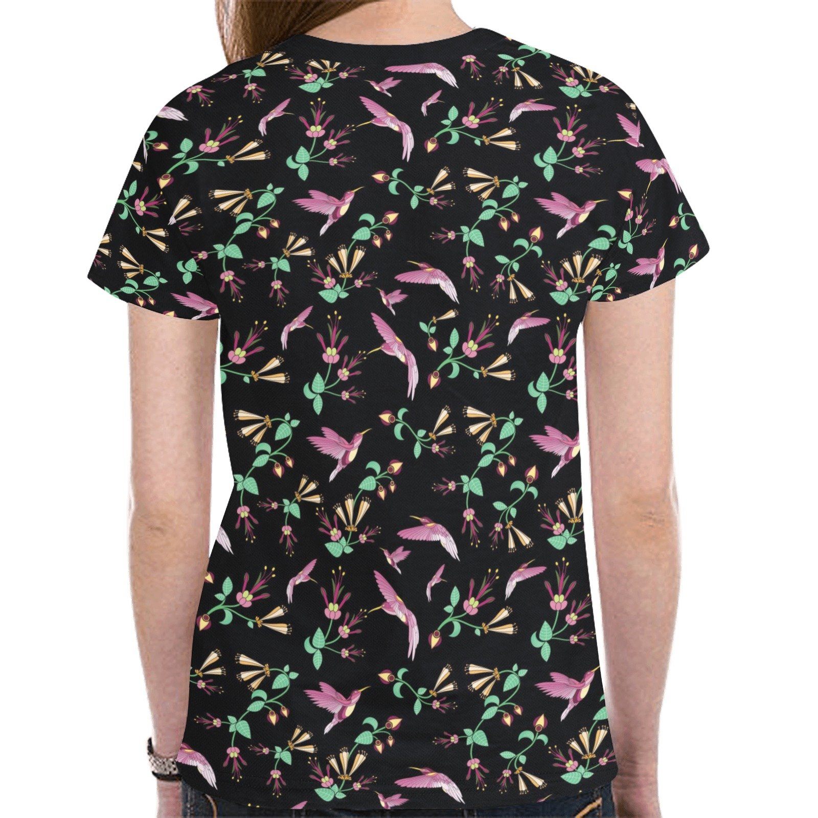 Swift Noir New All Over Print T-shirt for Women (Model T45) tshirt e-joyer 