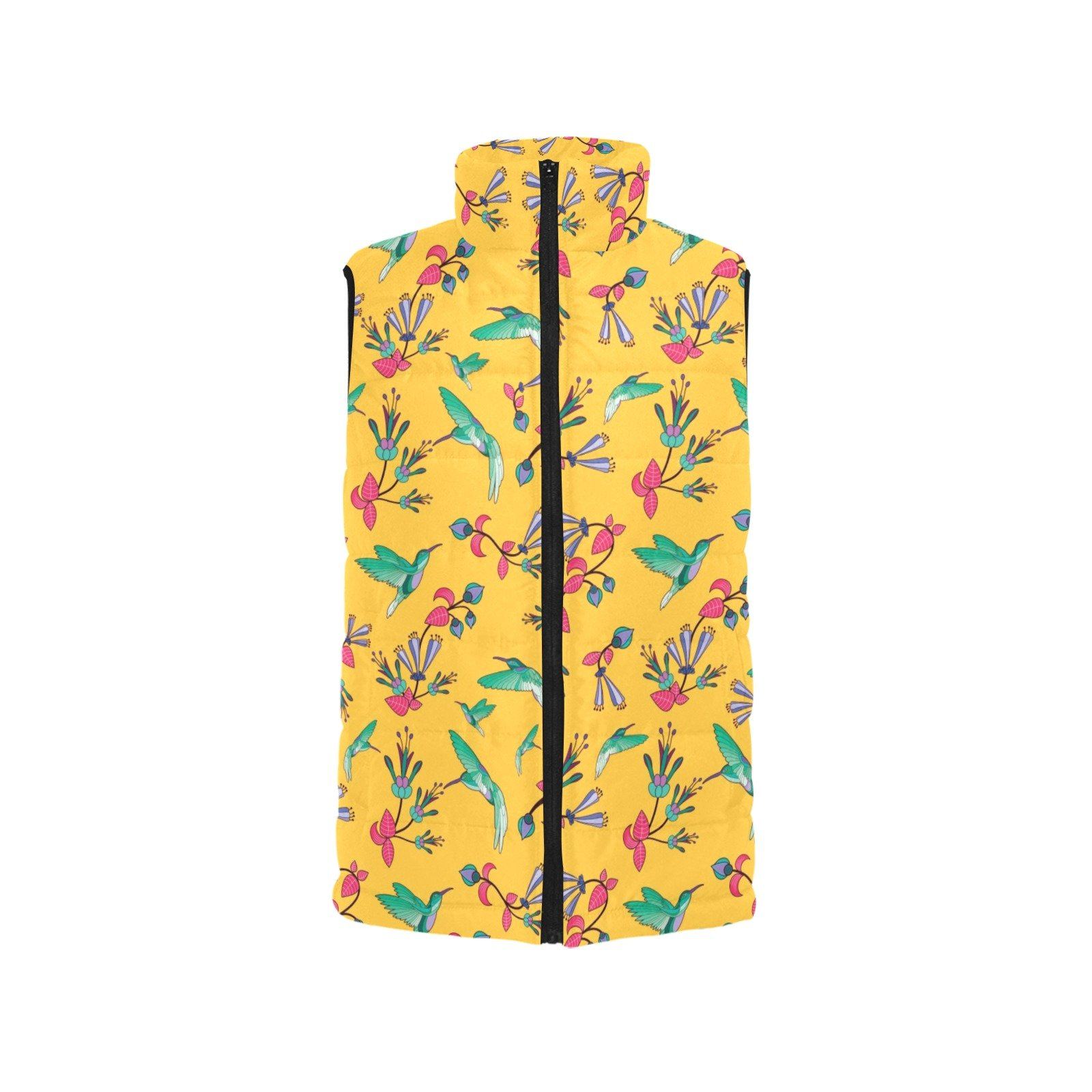 Swift Pastel Yellow Men's Padded Vest Jacket (Model H44) Men's Padded Vest Jacket (H44) e-joyer 