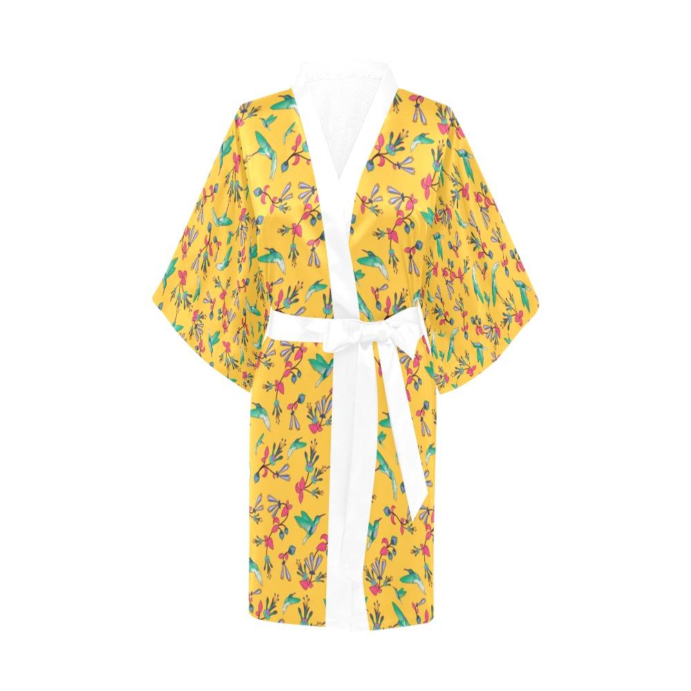 Swift Pastel Yellow White Kimono Robe Artsadd 