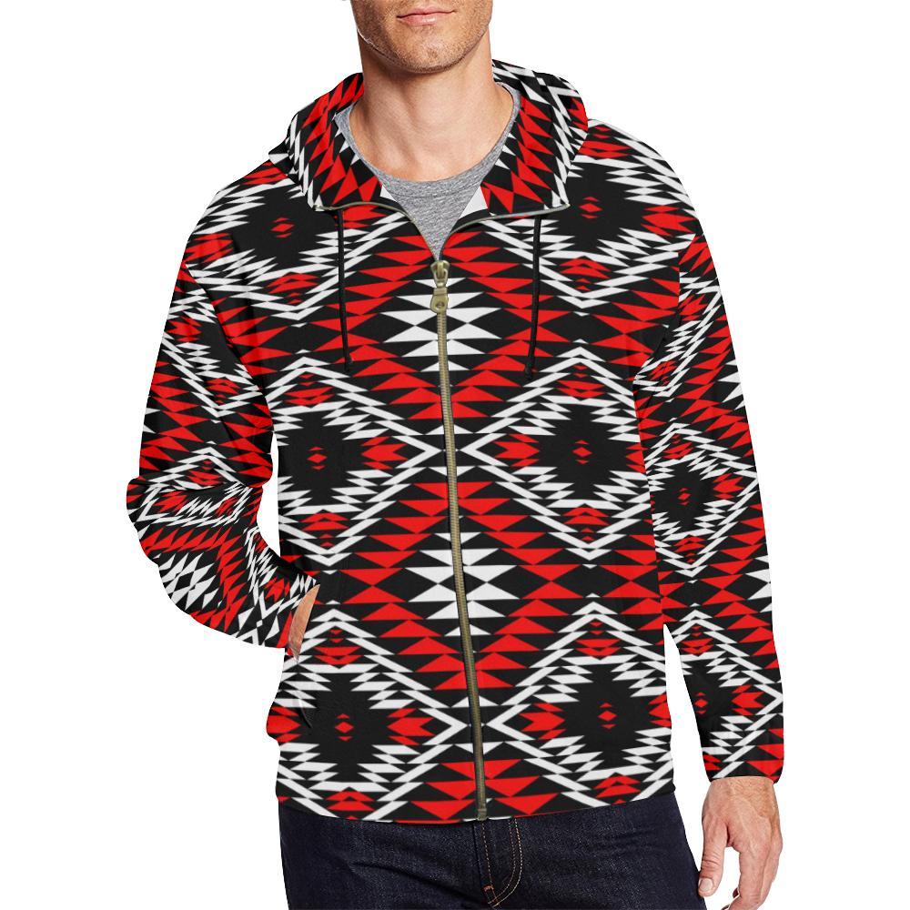 Taos Wool All Over Print Full Zip Hoodie for Men (Model H14) All Over Print Full Zip Hoodie for Men (H14) e-joyer 