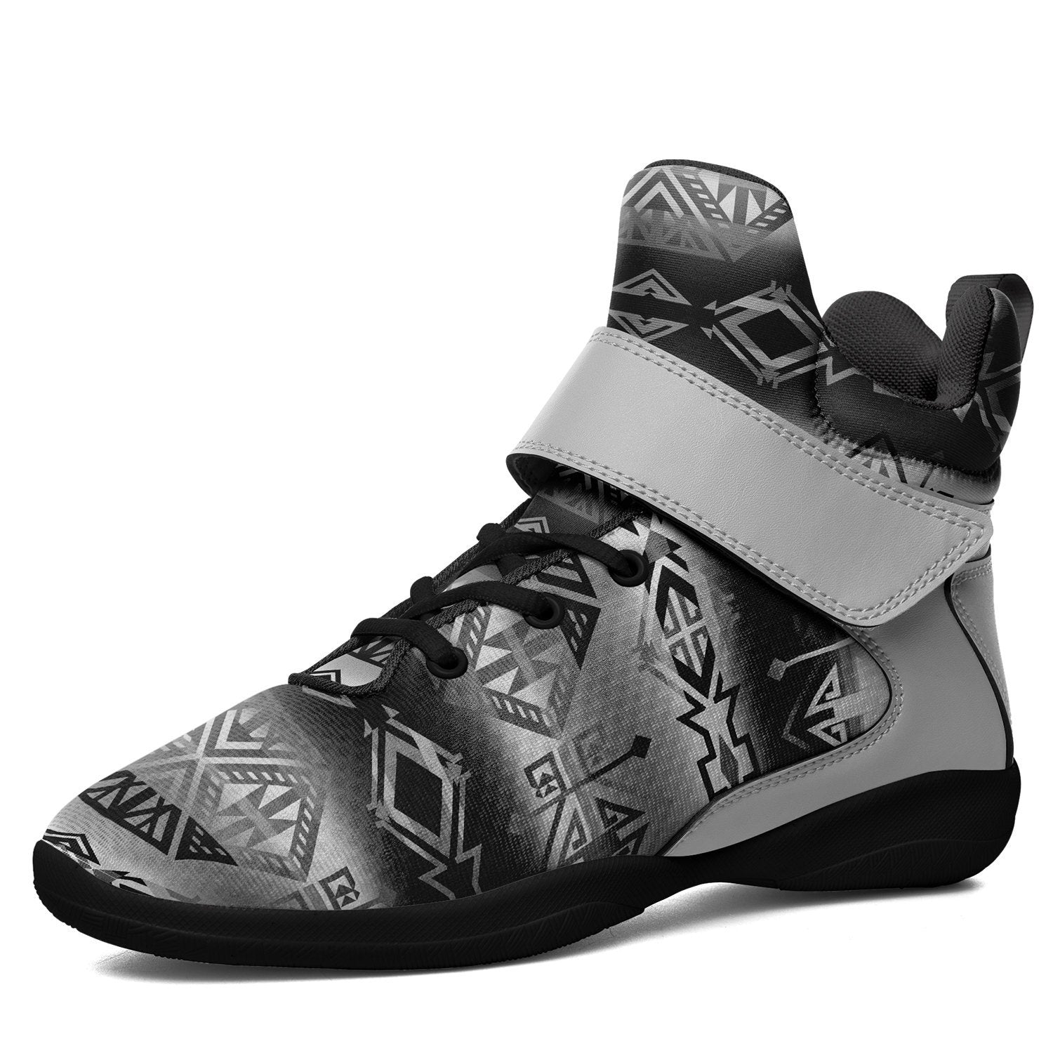 Trade Route Cave Kid's Ipottaa Basketball / Sport High Top Shoes 49 Dzine US Women 4.5 / US Youth 3.5 / EUR 35 Black Sole with Gray Strap 