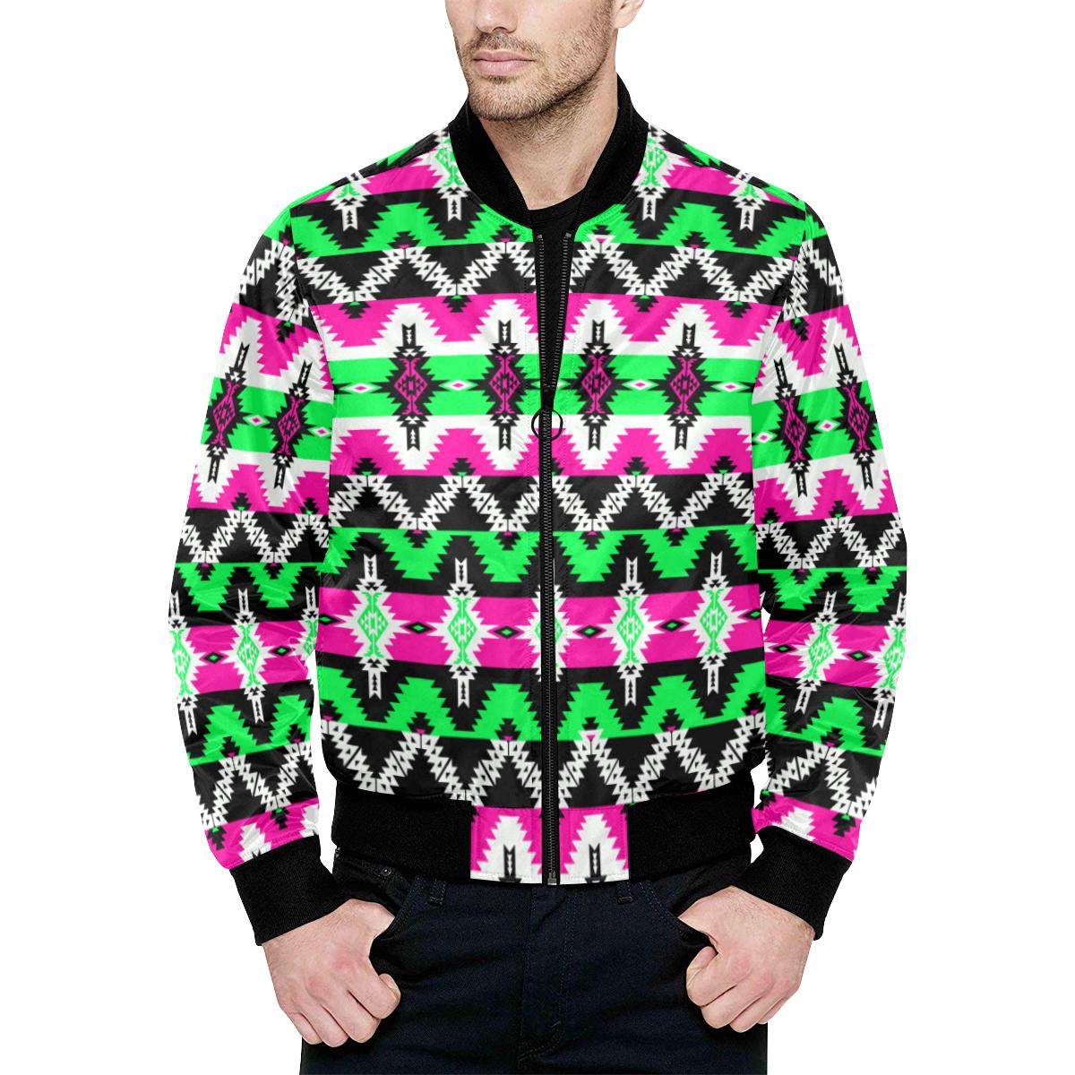 Two Spirit Ceremony All Over Print Quilted Bomber Jacket for Men (Model H33) All Over Print Quilted Jacket for Men (H33) e-joyer 