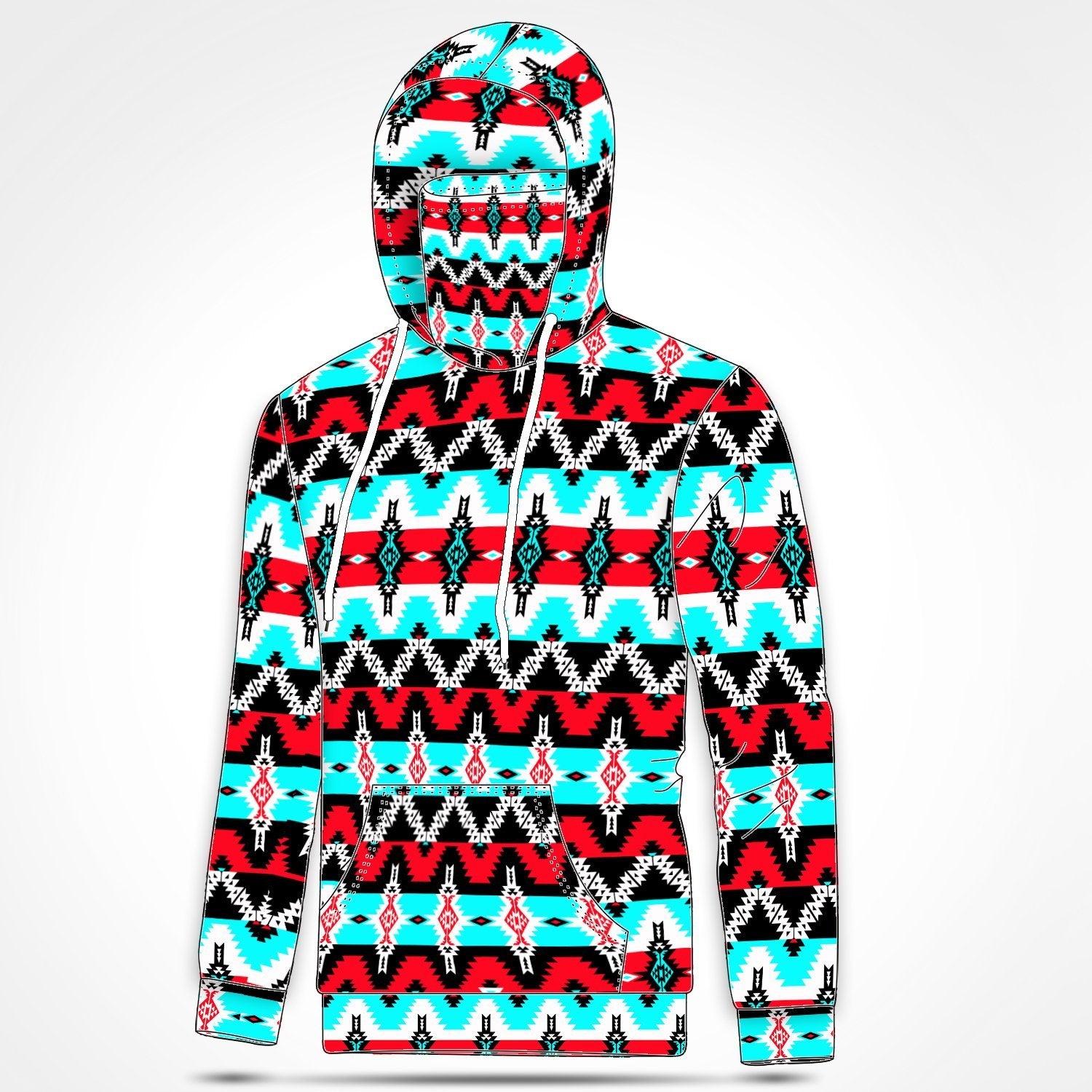 Two Spirit Dance Hoodie with Face Cover 49 Dzine 