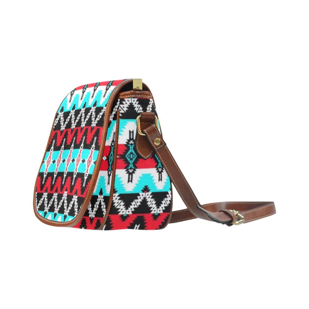 Two Spirit Dance Saddle Bag/Small (Model 1649) Full Customization bag e-joyer 