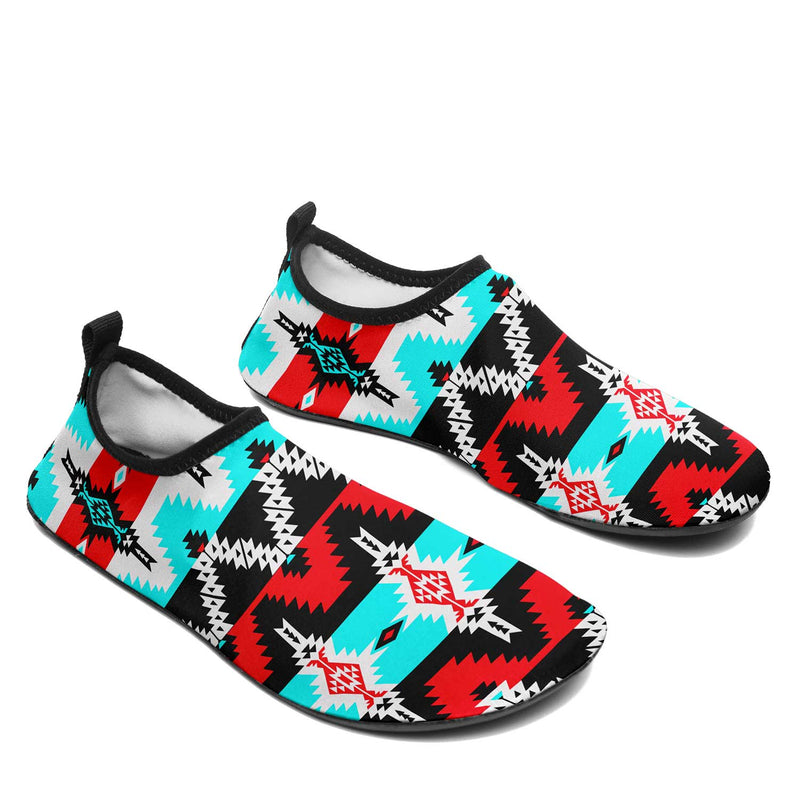 Between the Mountains Blue Sockamoccs Kid's Sockamoccs Slip On Shoes main image 0