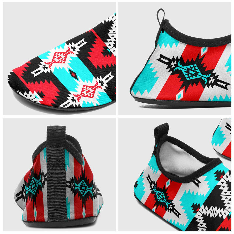 Writing on Stone Wheel Sockamoccs Kid's Sockamoccs Slip On Shoes main image 0