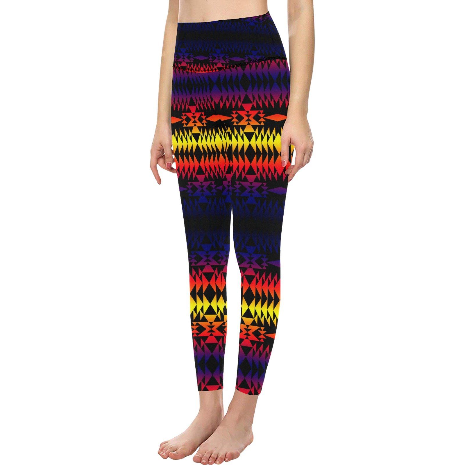 Two Worlds Apart All Over Print High-Waisted Leggings (Model L36) High-Waisted Leggings (L36) e-joyer 