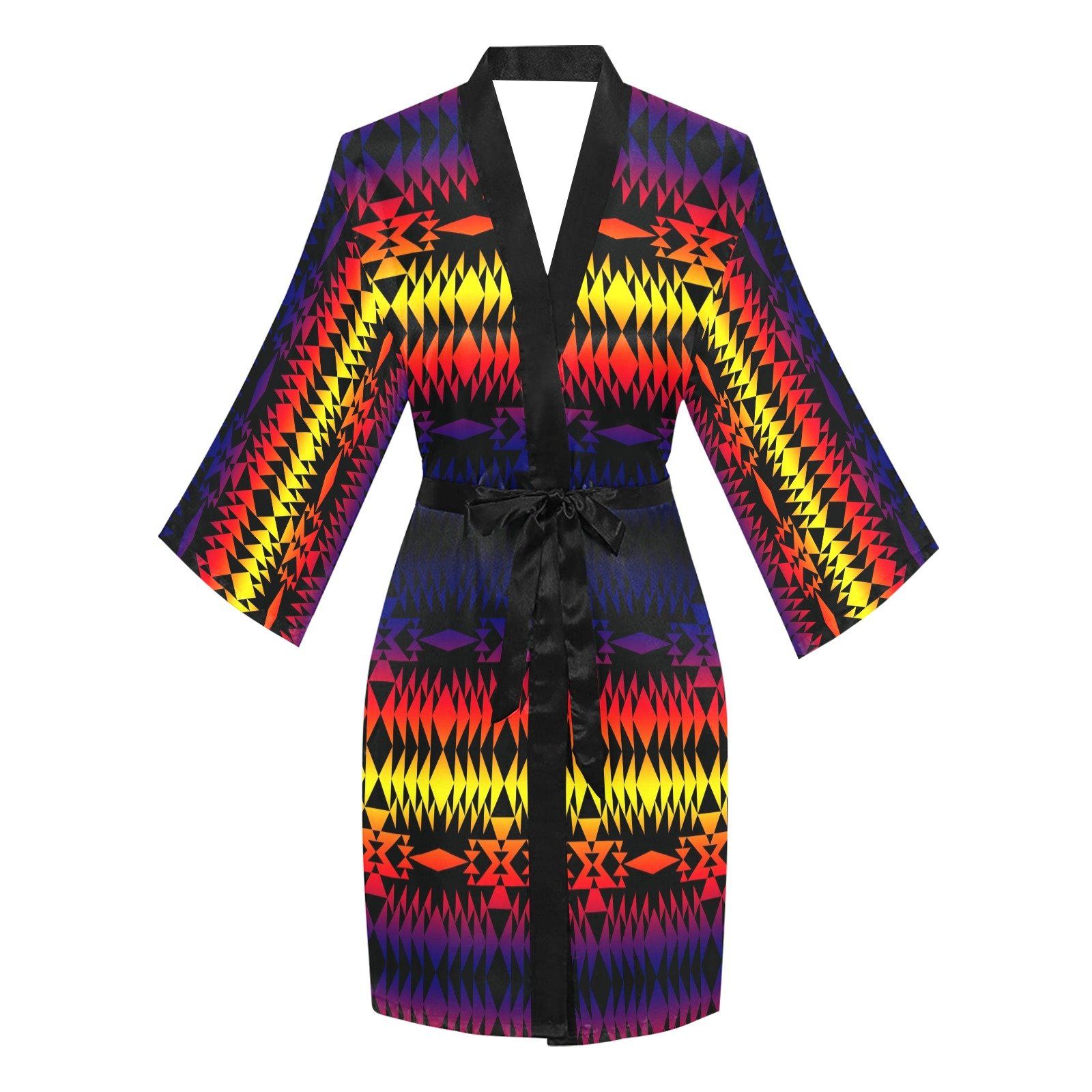 Two Worlds Apart Long Sleeve Kimono Robe Long Sleeve Kimono Robe e-joyer 