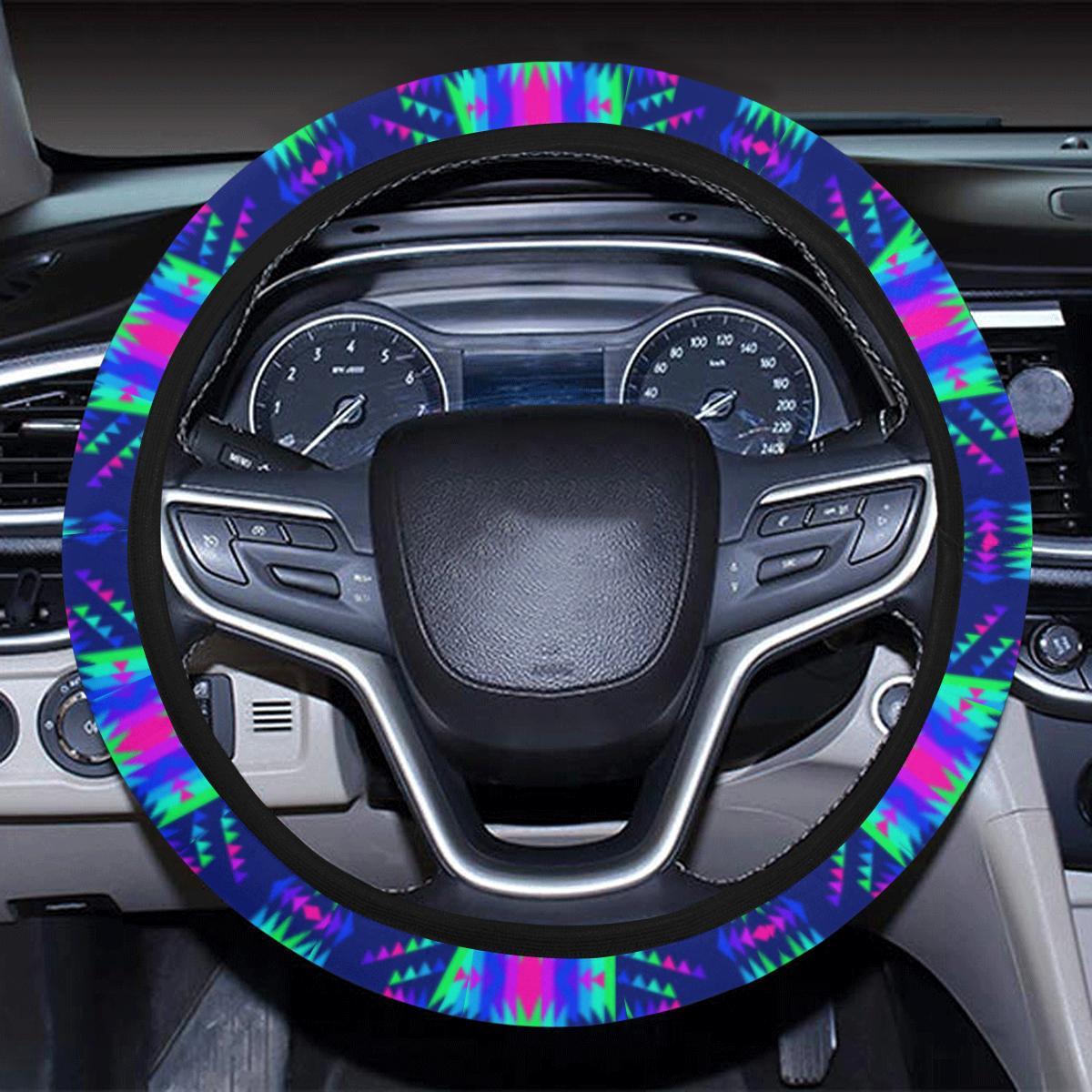 Visions of Peace Talks Steering Wheel Cover with Elastic Edge Steering Wheel Cover with Elastic Edge e-joyer 