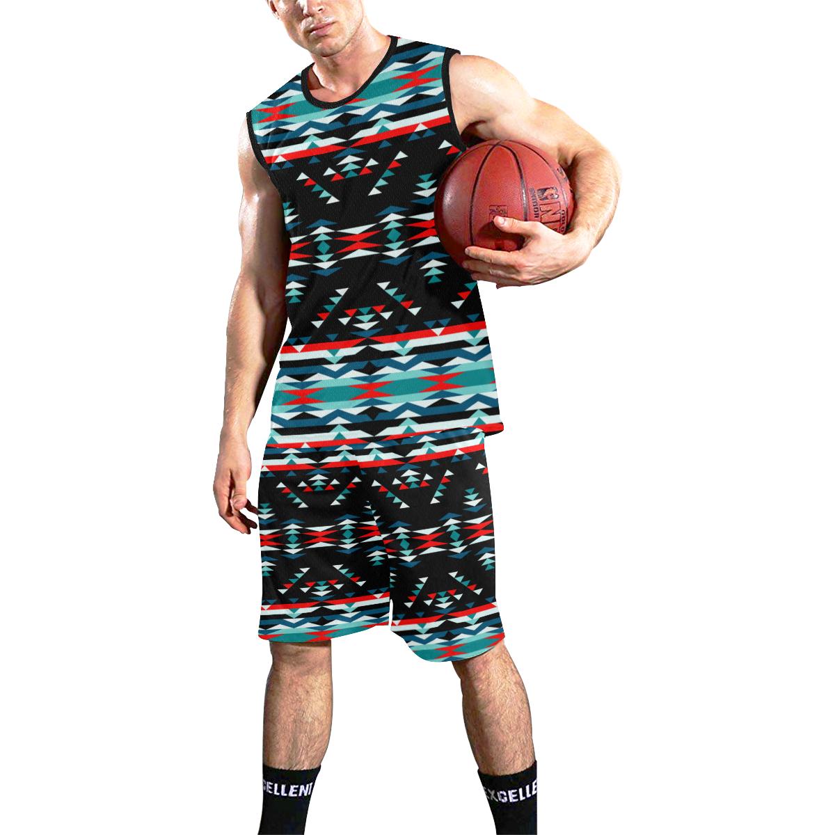 Visions of Peaceful Nights All Over Print Basketball Uniform Basketball Uniform e-joyer 