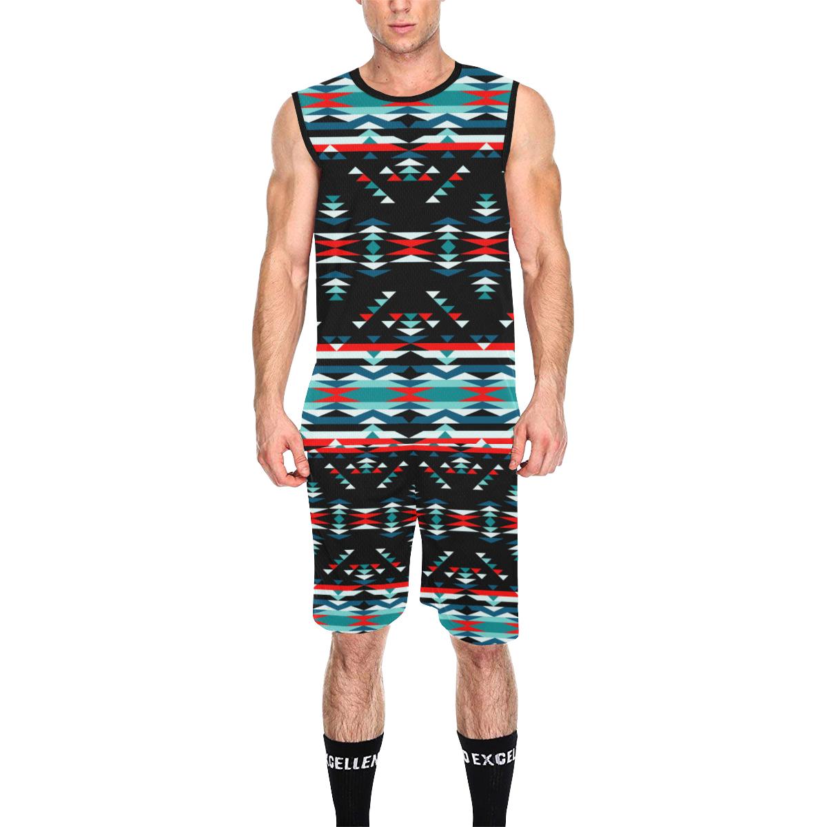 Visions of Peaceful Nights All Over Print Basketball Uniform Basketball Uniform e-joyer 