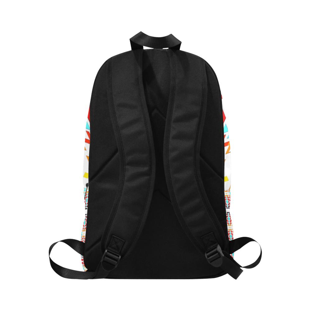 White Fire and Sky All Over Large Backpack (Model 1659) Casual Backpack for Adult (1659) e-joyer 