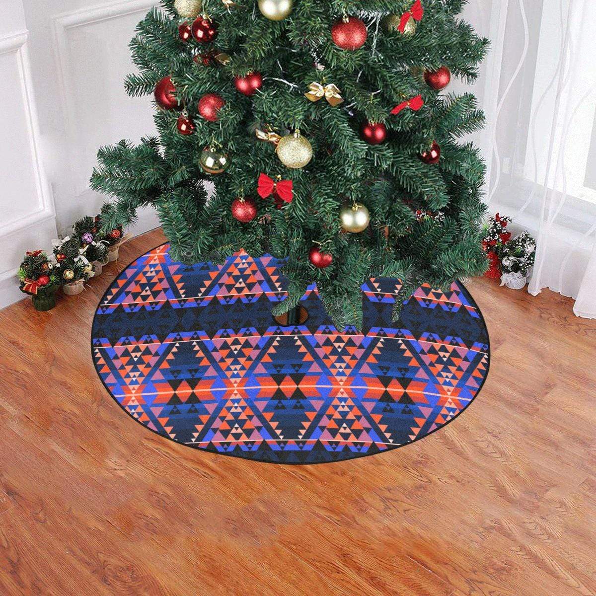 Writing on Stone Battle Christmas Tree Skirt 47" x 47" Christmas Tree Skirt e-joyer 