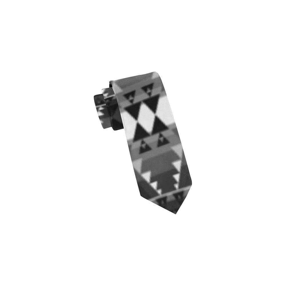 Writing on Stone Black and White Classic Necktie (Two Sides) Classic Necktie e-joyer 