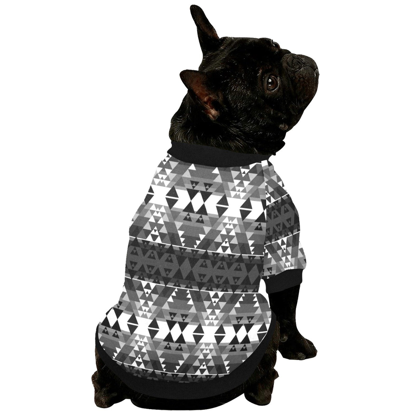 Writing on Stone Black and White Pet Dog Round Neck Shirt Pet Dog Round Neck Shirt e-joyer 