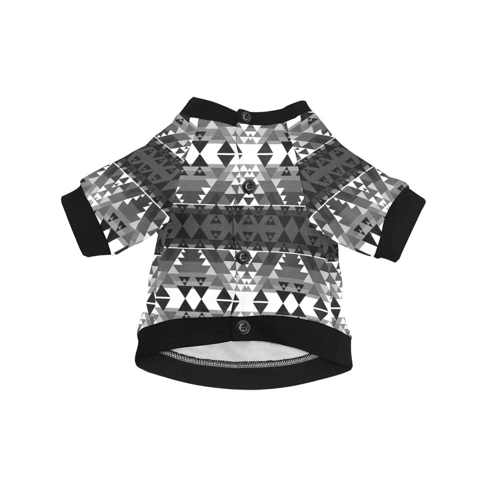 Writing on Stone Black and White Pet Dog Round Neck Shirt Pet Dog Round Neck Shirt e-joyer 