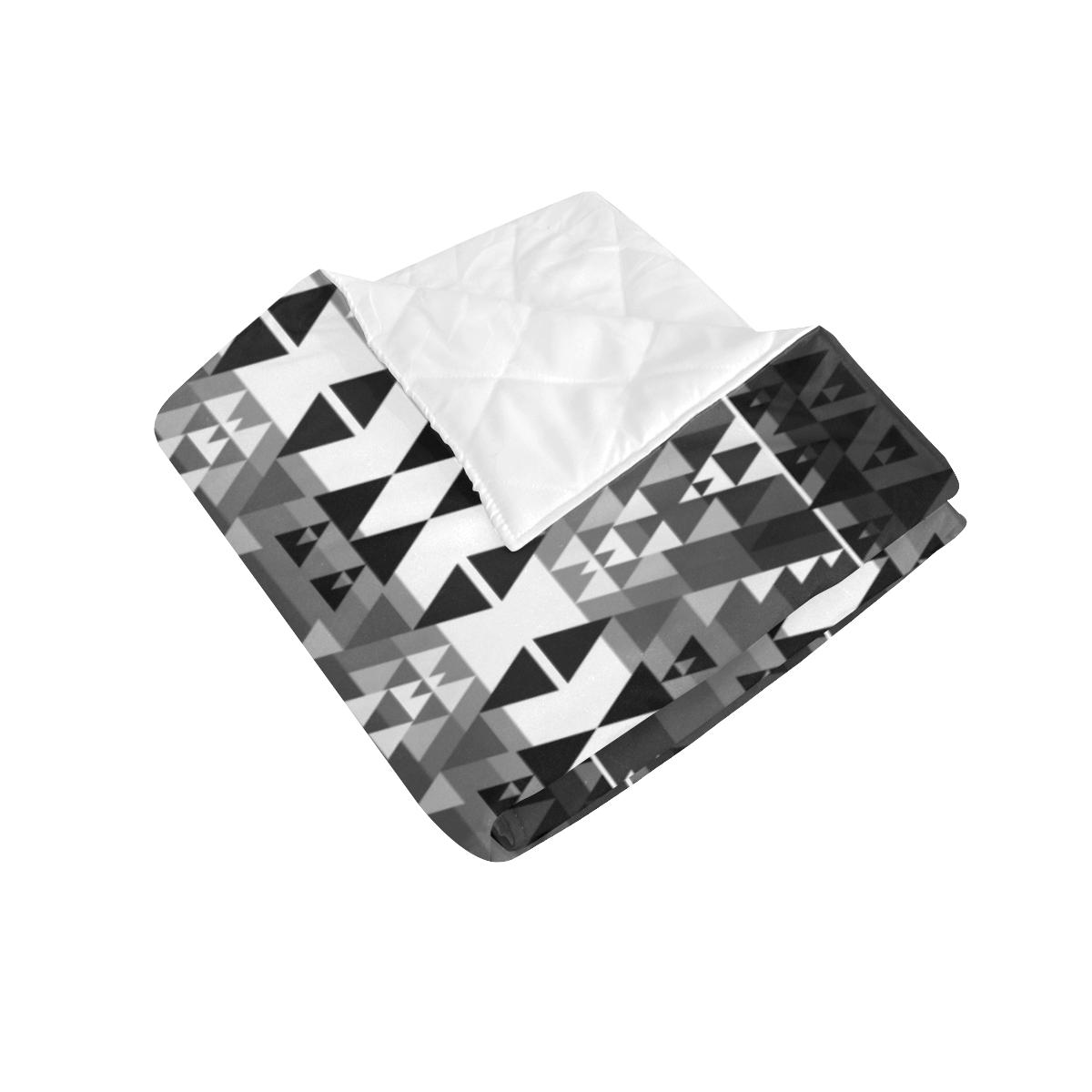 Writing on Stone Black and White Quilt 70"x80" blanket e-joyer 